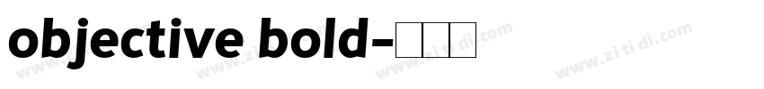objective bold字体转换